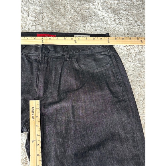 Guess Rowland Fit Mens Relaxed Straight Leg Jeans Black Coated Denim 36x32 - Picture 6 of 7